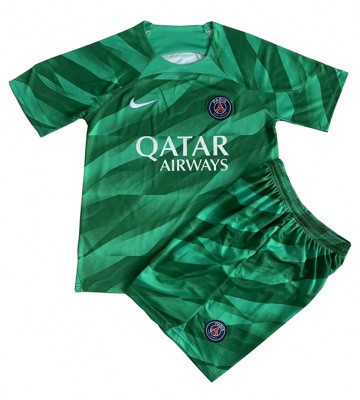 Paris Saint-Germain Målvakt Hemmakläder Barn 2023-24 Kortärmad (+ Korta byxor)